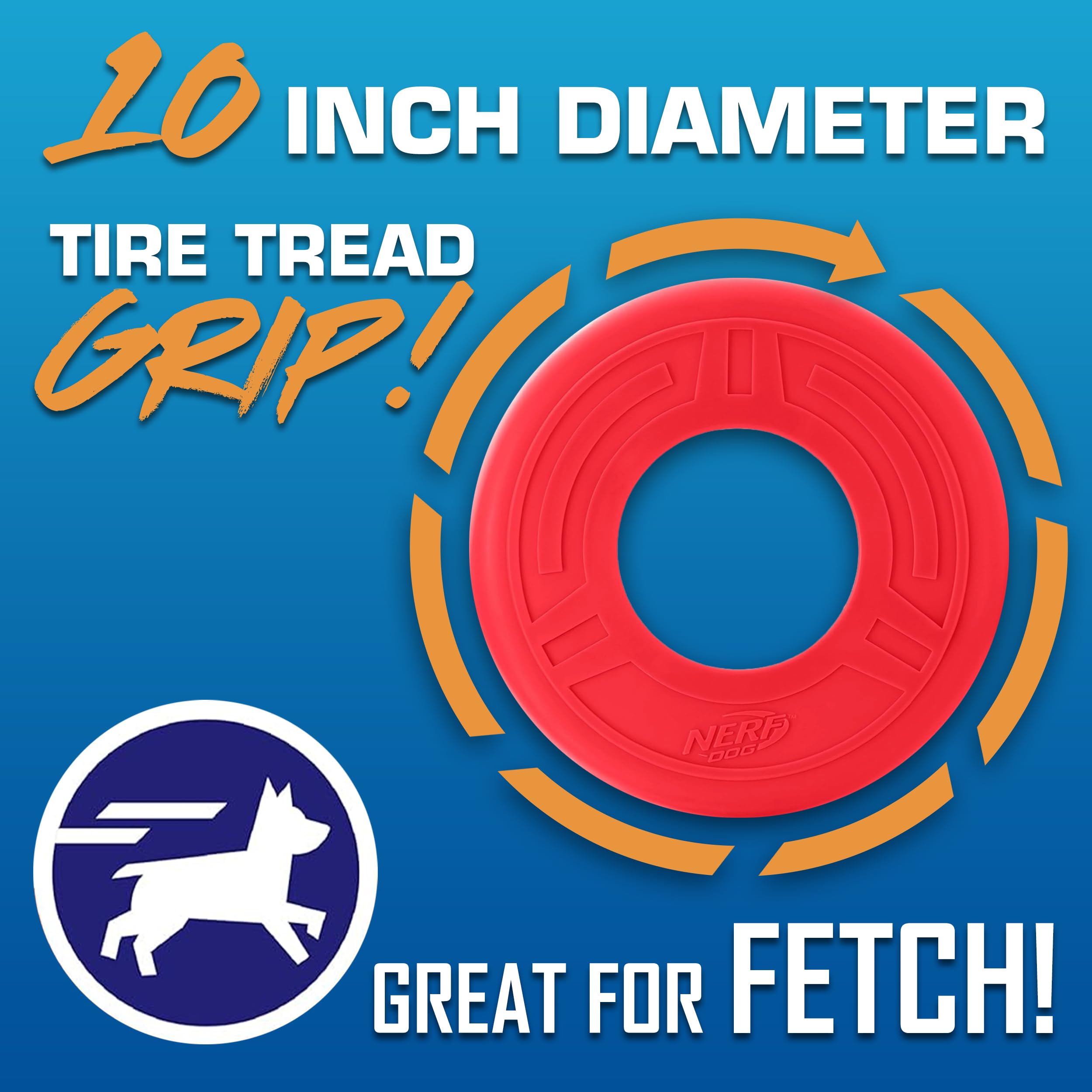 Pet Supplies : Nerf Dog Atomic Flyer Outdoor Dog Toy, 10 Inch